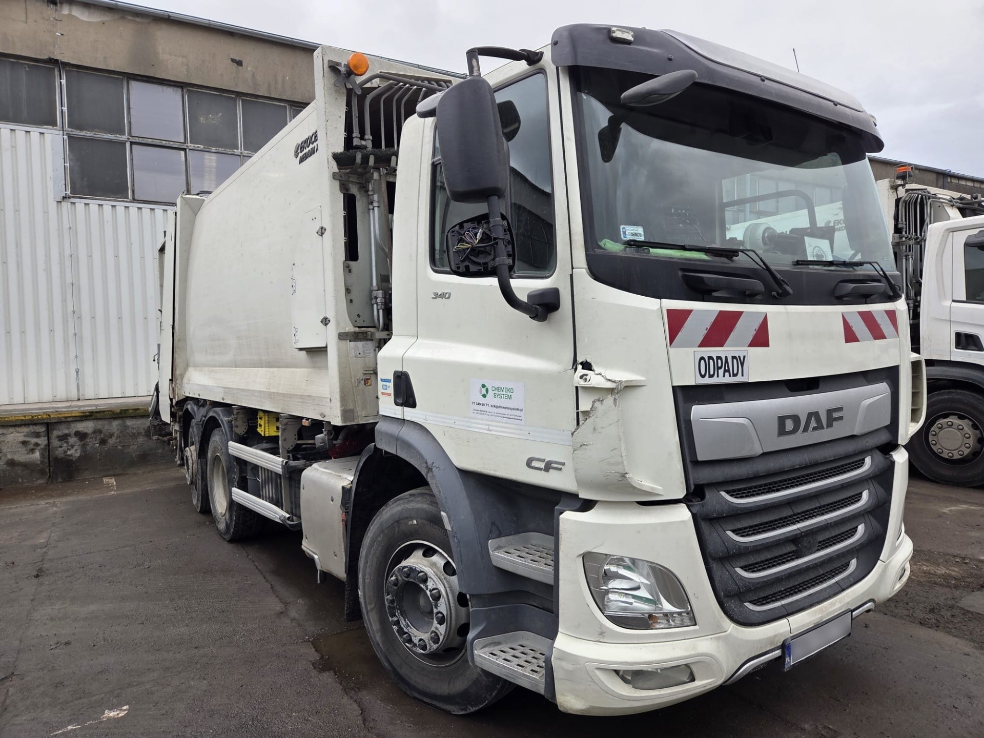 Bezgotówkowa naprawa śmieciarki DAF CF z polisy PZU we Wrocławiu