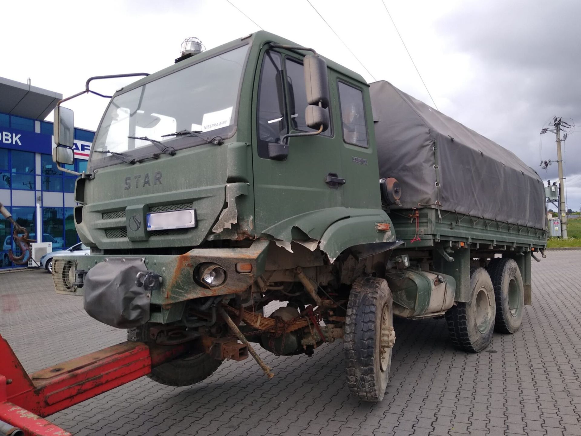 Star 266M2: Naprawa po zderzeniu z Audi A6 – DBK Koszalin