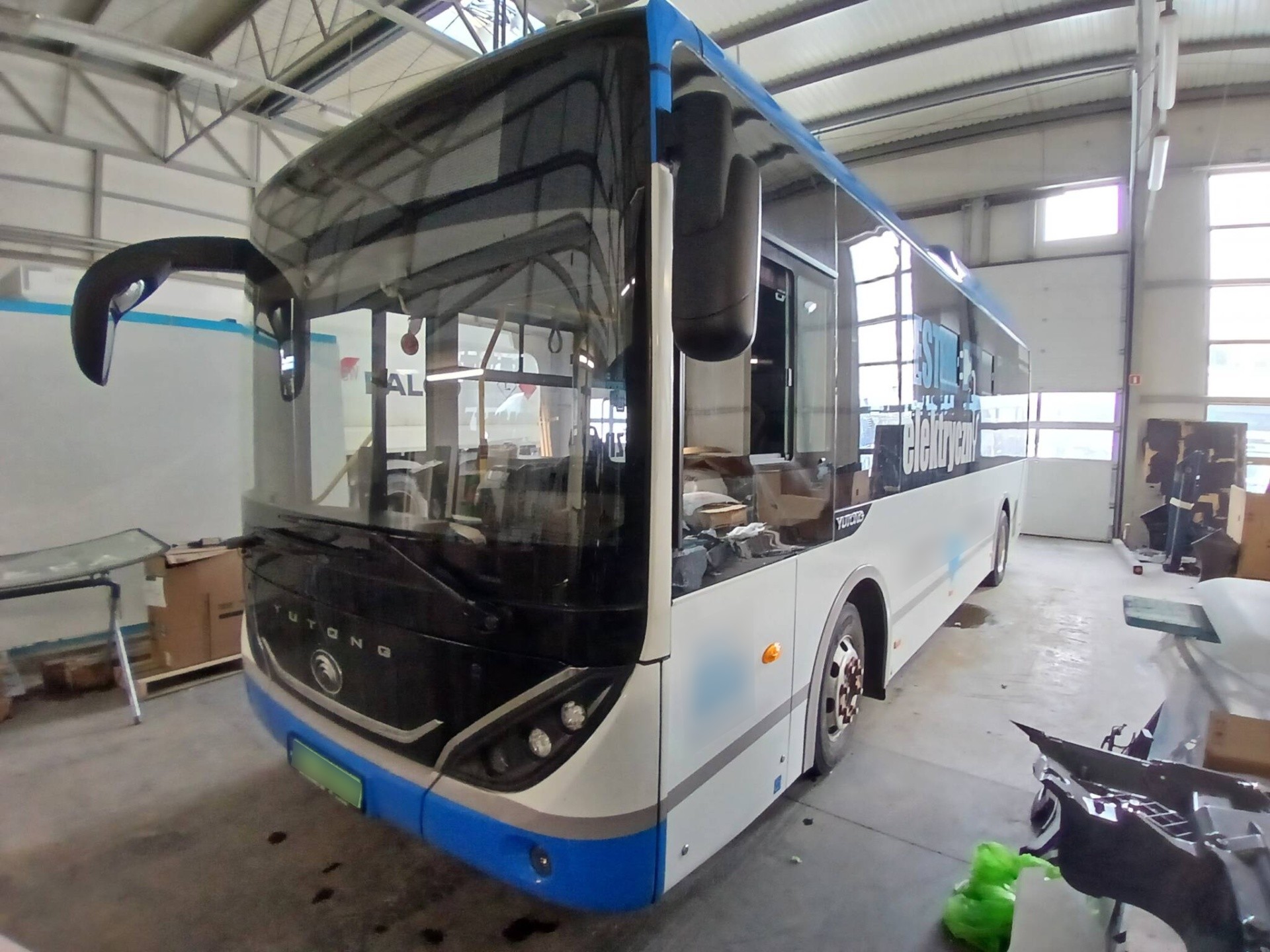 Bezgotówkowa naprawa autobusu elektrycznego Yutong z polisy Ergo Hestia w Olsztynie