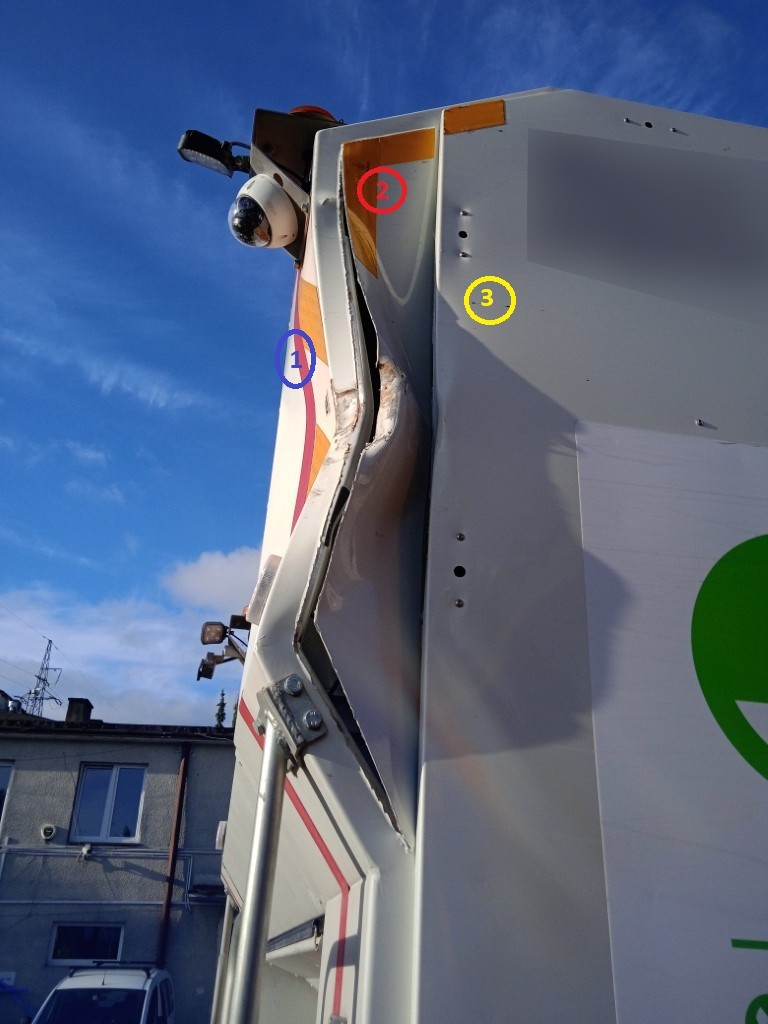 DAF LF: Naprawa powypadkowa po uderzeniu w budynek – Gdańsk